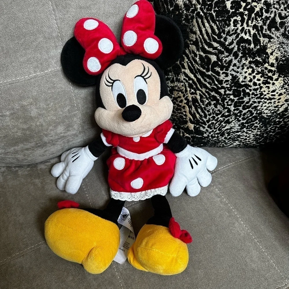 Disney Minnie Mouse Plush with Red and Yellow Accents